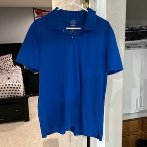 Bright blue polo!
